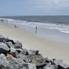 USA, Georgia, St. Simons Island, beach, stones