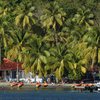 Guadeloupe, Basse Terre, Malendure beach, view from water