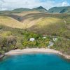 Guadeloupe, Basse Terre, Petite Anse beach, aerial view