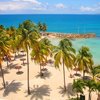 Guadeloupe, Grande Terre, Salako beach, breakwater