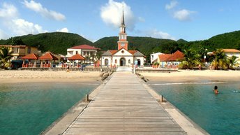 Martinique, Anse d'Arlet beach, church