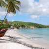 Martinique, Anse Mitan beach, boat