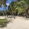 Martinique, Cap Chevalier beach, view from water (left)