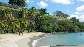 Martinique, La Francese beach, Fort Saint Louis