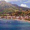 Martinique, Saint-Pierre beach, aerial view