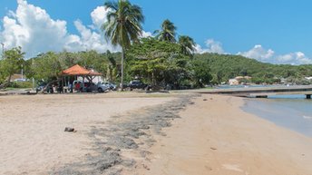 Martinique, Tartane beach, pier