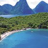 Saint Lucia, Anse Chastanet beach, aerial view