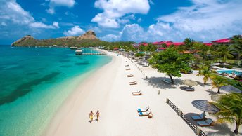 Сент-Люсия, Пляж Пиджен-Айленд-бич, Sandals Grande St. Lucian