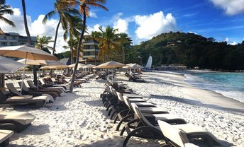 Saint Lucia, Royalton beach, sunbeds