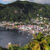 Saint Lucia, Soufriere beach, view from top