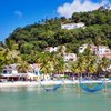 Saint Lucia, Windjammer beach, view from water