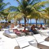 ABC islands, Curacao, Willemstad, Jan Thiel beach, palms