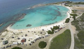 Aruba, Baby Lagoon beach, aerial view