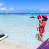 Belize, Ambergris Caye, X'Tan Ha beach, shallow water