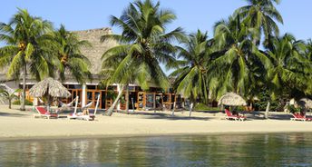 Belize, Hopkins beach, view from water