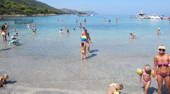 Croatia, Hvar, Sucuraj beach, Mlaska, sand