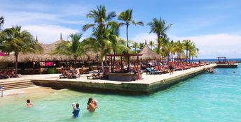 Curacao, Willemstad, Jan Thiel beach, stairway