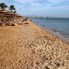 Egypt, Dahab beach, parasols