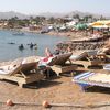 Egypt, Dahab beach, sunbeds