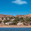 Egypt, Hurghada, Sahl Hasheesh beach, view from water