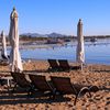Egypt, Sharm el-Sheikh, Naama Bay beach, sunbeds