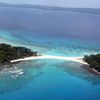 India, Big Andaman isl, Ross & Smith beach, aerial view