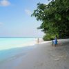 Maldives, Biyadhoo beach, in the shadow