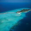 Maldives, Four Seasons (Landaa Giraavaru) beach, aerial view