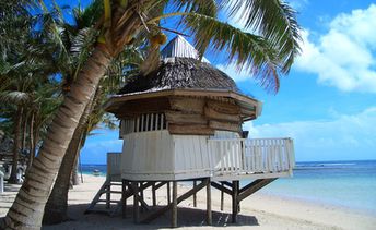 Samoa, Savaii, Lano beach, bungalow
