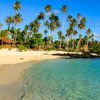 Samoa, Upolu, Return to Paradise beach, palms