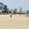 South Korea, Busan, Gwangalli beach, houses