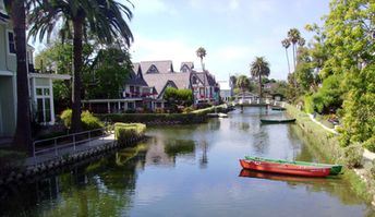 USA, California, Los Angeles, Venice beach, canals