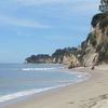 USA, California, Malibu, Paradise Cove beach, wet sand