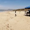 USA, California, Malibu, Zuma beach, tent