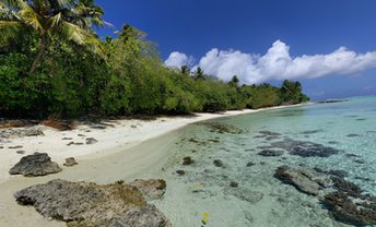 French Polynesia, Maupiti, Motu Pitiahe beach