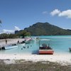 French Polynesia, Maupiti, Motu Tuanai island, pier beach