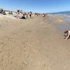 Italy, Apulia, Barletta beach, wet sand