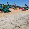 Italy, Apulia, Frigole beach, kite