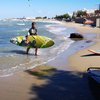 Italy, Apulia, Lendinuso beach, surf