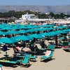 Italy, Apulia, Manfredonia beach, sunbeds