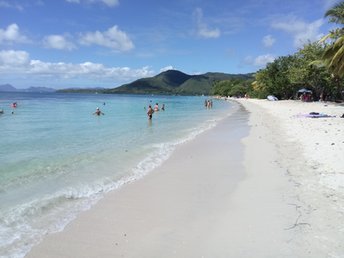 Martinique, Pointe Marin beach, water's edge