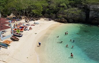 ABC islands, Curacao, Playa Lagun beach, clear water