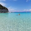 Greece, Antipaxos, Vrika beach, clear water