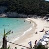 Greece, Antipaxos, Vrika beach, view from above