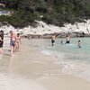 Greece, Antipaxos, Vrika beach, white sand