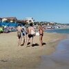 Italy, Abruzzo, Casalbordino beach, wet sand