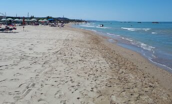 Italy, Abruzzo, Foro beach, sand