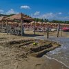 Italy, Abruzzo, Pescara-north beach, view from water
