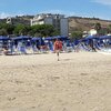 Italy, Abruzzo, Roseto degli Abruzzi beach, north, buildings