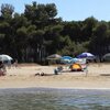 Italy, Abruzzo, Silvi Marina beach, trees